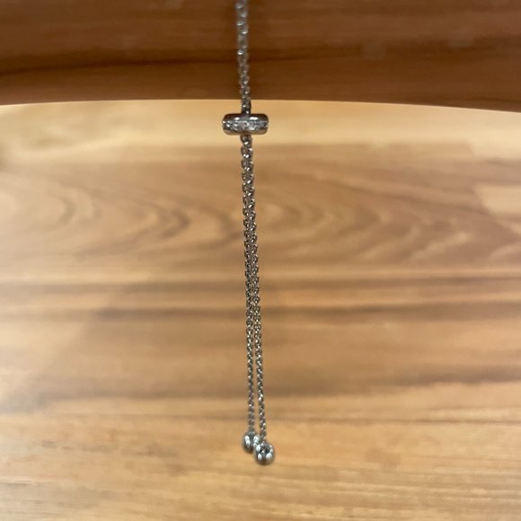 NWOT Fine silver plated crystal adjustable bracelet - Picture 3 of 5